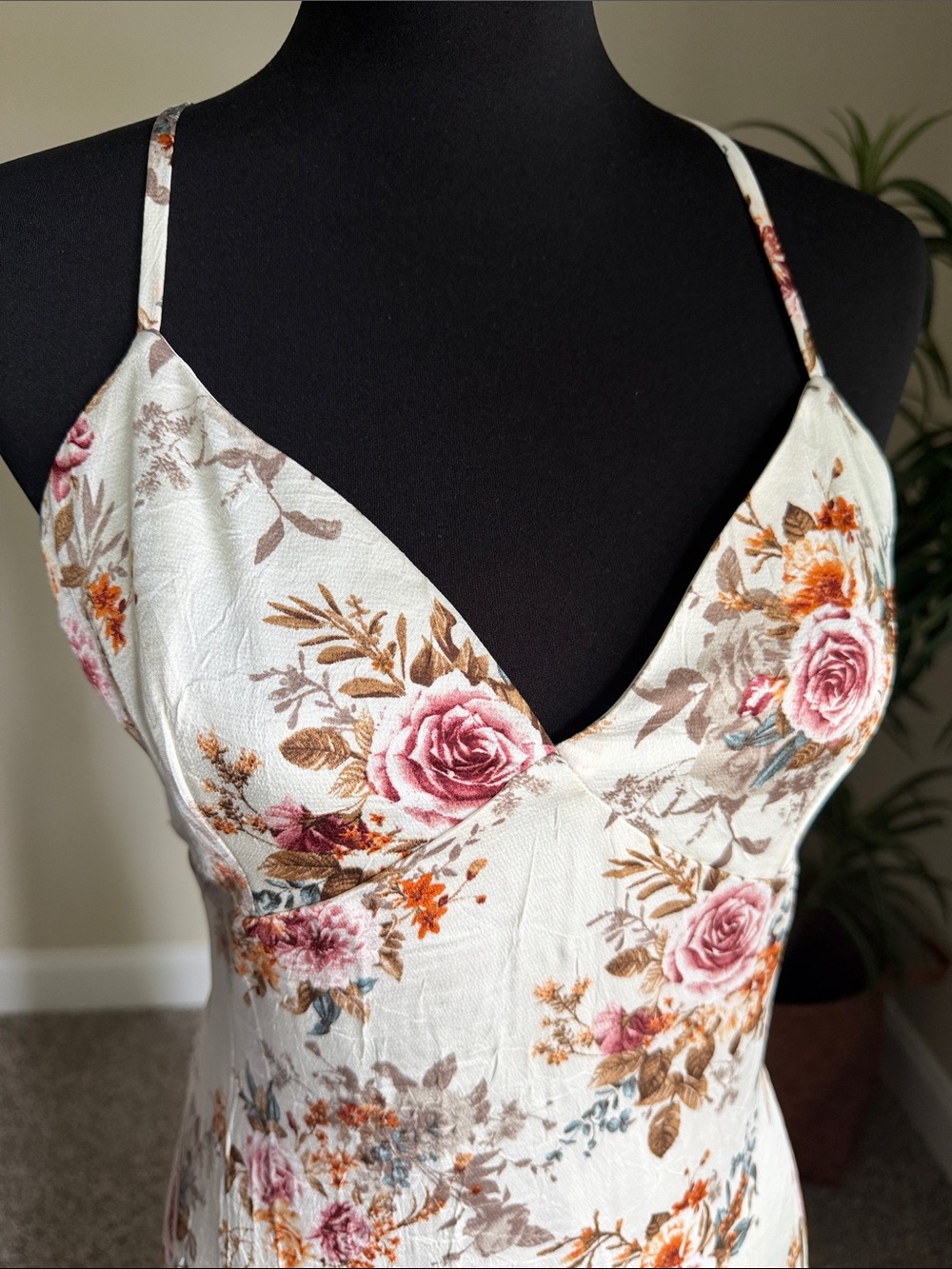 Altar'd State Cream Floral High-Low Maxi Dress - Picture 7 of 11